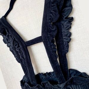 Louis & Louise Black Corduroy Pinafore Dress